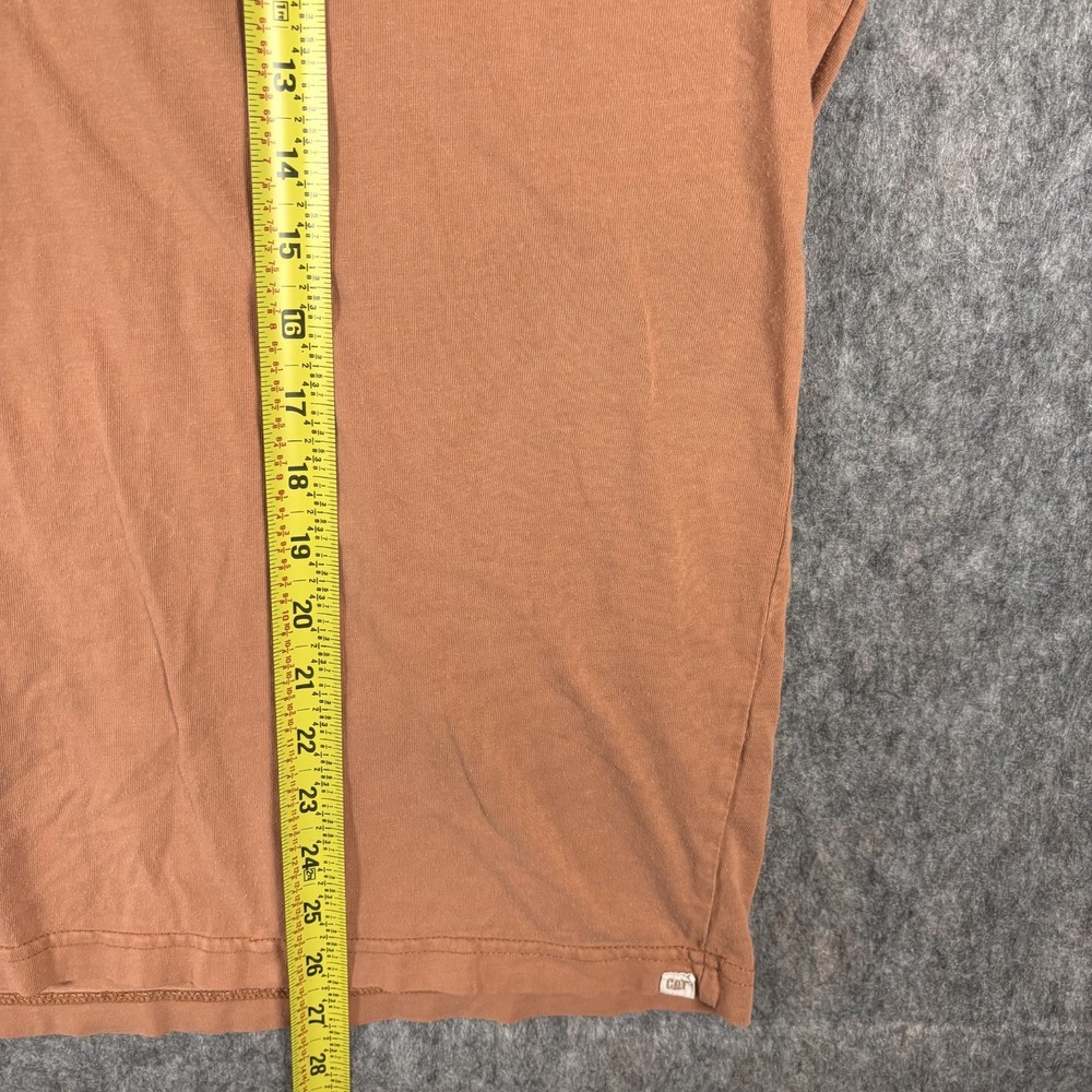 CAT Caterpillar Color Plus Co T-Shirt Men's Small Tan Orange‎ Short Sleeve - Picture 6 of 8